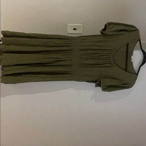 Crinkle smocked cap sleeve dress